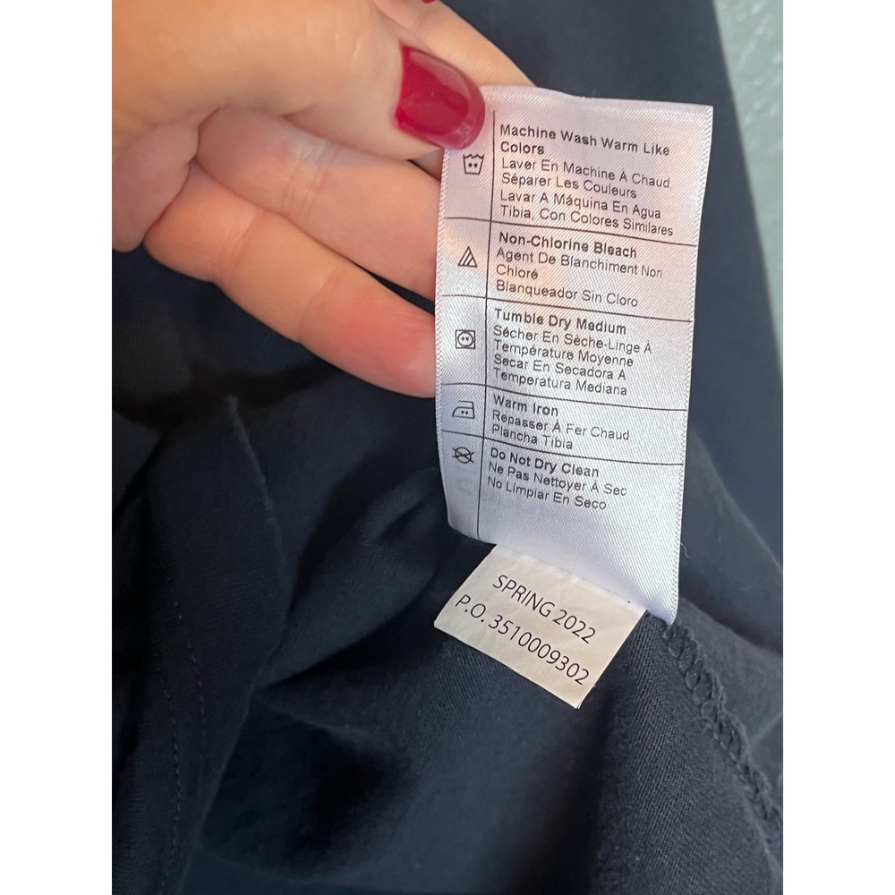 Carhartt K126 T-Shirt Men's Navy Blue Workwear Long Sleeve Pocket Tee  Sz  2XL - Picture 6 of 11